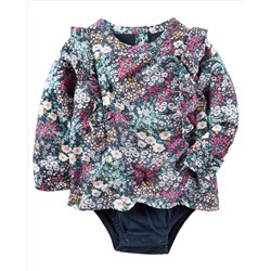 Floral Poplin Bodysuit