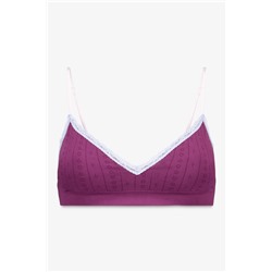 Sujetador seamless pointelle burgundy