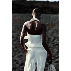HALTER NECK WAISTCOAT WITH KNOT