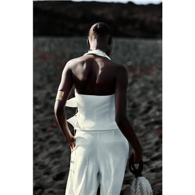 HALTER NECK WAISTCOAT WITH KNOT