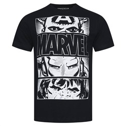 MARVEL COMICS Core Logo Herren T-Shirt FBMTS095BLK