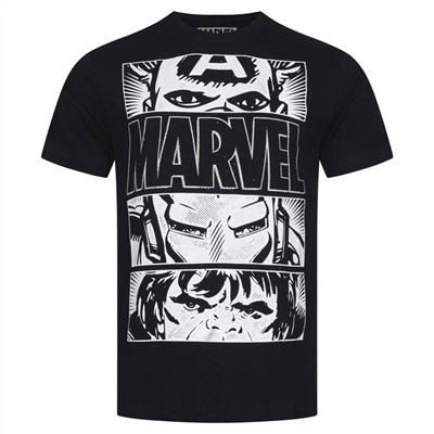 MARVEL COMICS Core Logo Herren T-Shirt FBMTS095BLK