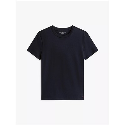Drapey Smooth Cotton Crewneck T-Shirt