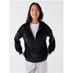 LC Waikiki Kapüşonlu Düz Uzun Kollu Kadife Kadın Pijama Üst, LCW DREAM                                            
                                            Kapüşonlu Düz Uzun Kollu Kadife Kadın Pijama Üst