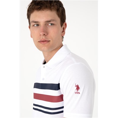 Erkek Regular Fit Polo Yaka Beyaz Tişört