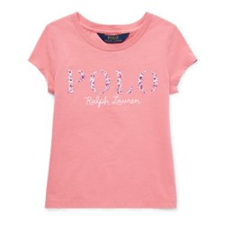 GIRLS 2-6X Floral Polo Jersey T-Shirt
