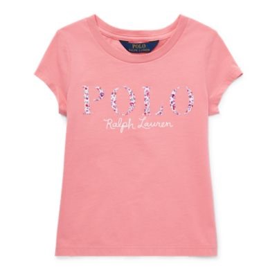 GIRLS 2-6X Floral Polo Jersey T-Shirt