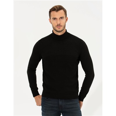 Siyah Slim Fit Kazak