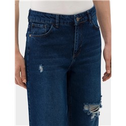 Koyu İndigo Jean Pantolon