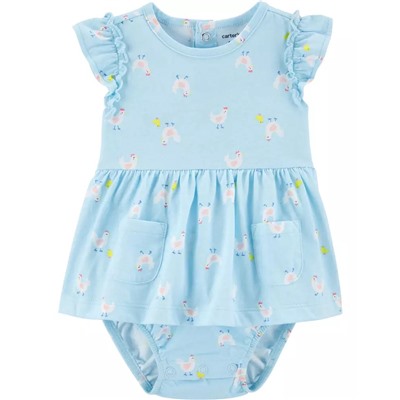 Carter's | Baby Ruffle Gingham Jersey Sunsuit