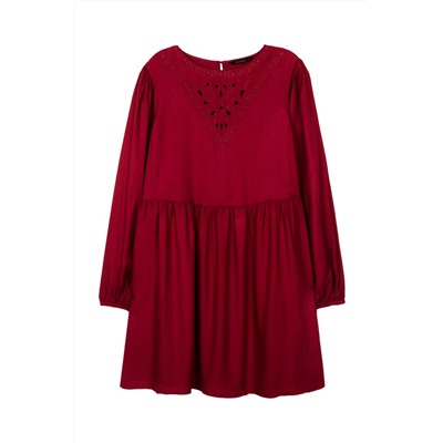 Vestido trapecio Burdeos