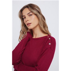 Camiseta combinada hombro botones