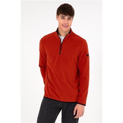 Erkek Kiremit Basic Sweatshirt