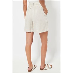 Short de lino - Crudo