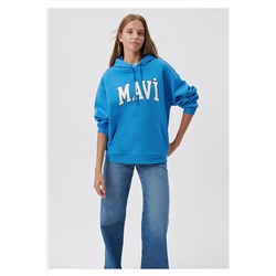 Mavi Logo Baskılı Kapüşonlu Sweatshirt 1600361-70861