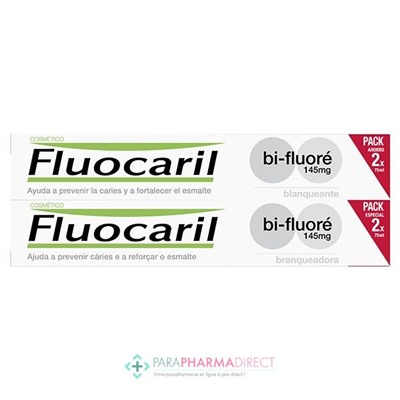 Fluocaril Dentifrice Blancheur Bi-Fluoré 2x75mlLot  × 2