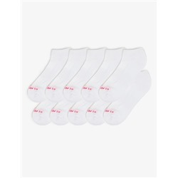 LADIES 10PK WHITE LOW CUT SOCKS