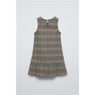 CHECK PINAFORE DRESS