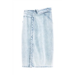 Falda midi vaquera Azul