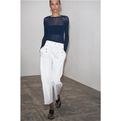 ZW COLLECTION BUTTON TROUSERS