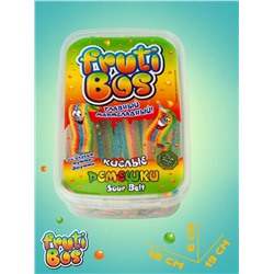 Жев. мармелад Frutibos 500 г "Ремешки" со вкусом тутти-фрутти в кислой обсыпке 1/8, шт