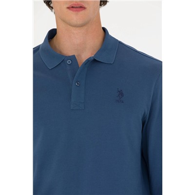 Erkek İndigo Basic Sweatshirt