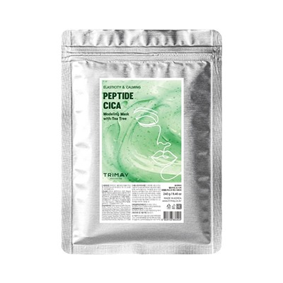 Peptide & Cica Modeling Mask with Tea Tree, Альгинатная маска с пептидами, центеллой и частицами листьев чайного дерева