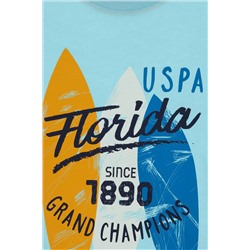 Erkek Çocuk Aqua Bisiklet Yaka Tişört