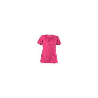 UA Forever Hearts Fuchsia Scrub Top