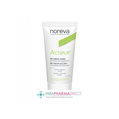Noreva Actipur - Coffret Rituel Anti-Imperfections - BB Crème Dorée 30ml + Gel Dermo-Nettoyant 100ml OFFERT
