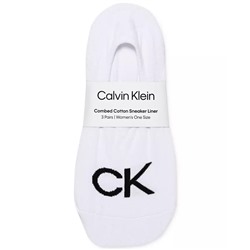 Calvin Klein Women's 3-Pk. Logo Knit Liner Socks