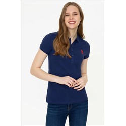 Kadın Lacivert Basic Polo Yaka Tişört