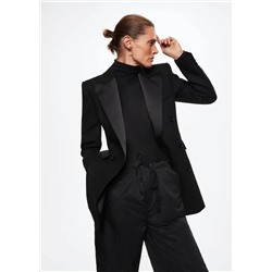 Americana solapas satinadas -  Mujer | MANGO OUTLET Melilla