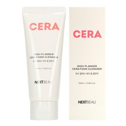 NEXTBEAU Wish Planner Cera Foam Cleanser Очищающая пенка для умывания с керамидами для чувствительной кожи 100мл