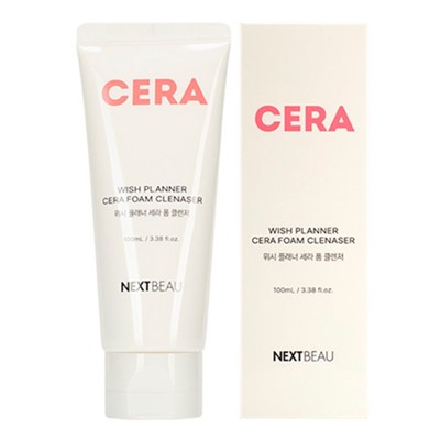 NEXTBEAU Wish Planner Cera Foam Cleanser Очищающая пенка для умывания с керамидами для чувствительной кожи 100мл