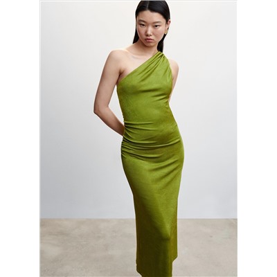 Vestido asimétrico drapeado