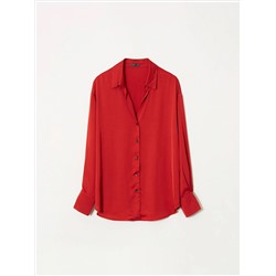 Рубашка однотонная, B3063/cherry