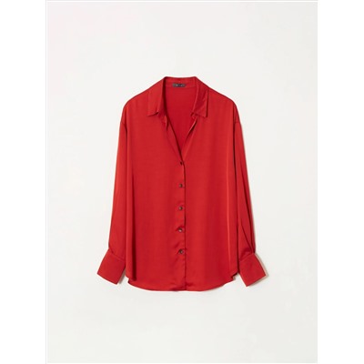 Рубашка однотонная, B3063/cherry