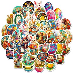Пасхальные наклейки 50 шт ( не повторяются)