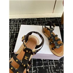 Женские сандалии  Celine   Реплика высокого качества  Полный комплект упаковки (Натуральная кожа )