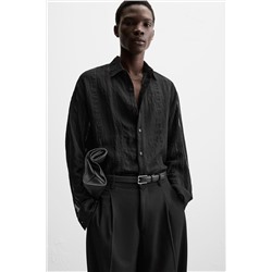 CAMISA JACQUARD SEMITRANSPARENTE