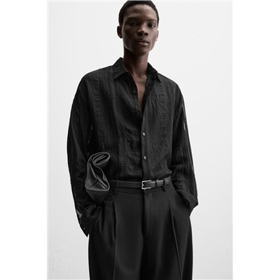 CAMISA JACQUARD SEMITRANSPARENTE