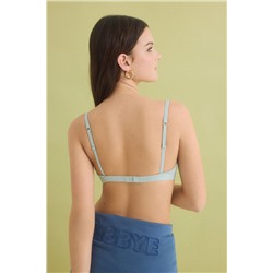 Sujetador triangular relleno fijo verde