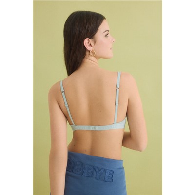 Sujetador triangular relleno fijo verde