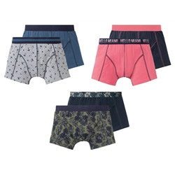 LIVERGY® Boxershorts Herren, 2 Stück, mit Baumwolle und Elasthan, trocknergeeignet