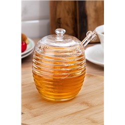 Lorenzo Kaşıklı Cam Bal Kavanozu - 240ML