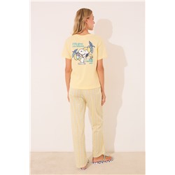 Pijama largo 100% algodón limones Snoopy