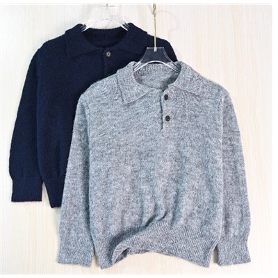 Молодежный и повседневный свитер с воротником-поло CO*S