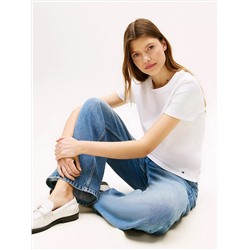 Drapey Smooth Cotton Crewneck T-Shirt