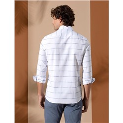 Mavi Slim Fit Uzun Kollu Gömlek